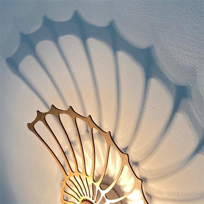 Spiralyn Nautilus Shell Silhouette Modern Wall Lamp - Lighting for Living Room