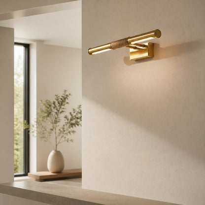 Aurix Picture Light – Slim Wrapped‑Center Bar Design Metal Finish Wall Lamp for Gallery & Hallway