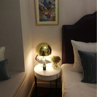 Bell Domed Table Lamp – Modern Minimalist Light for Bedroom & Reading Nooks