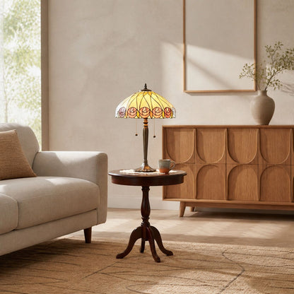 TF Hutchinson Art-Glass Tiffany Style Table Lamp – Handcrafted Design for Home and Office
