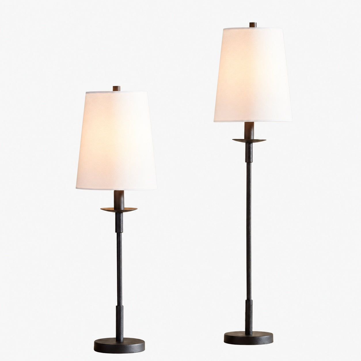 Rowan Moderne Tischlampe aus Eisen – Industrielles Bauernhaus-Leinen-Nachttisch-Leselicht