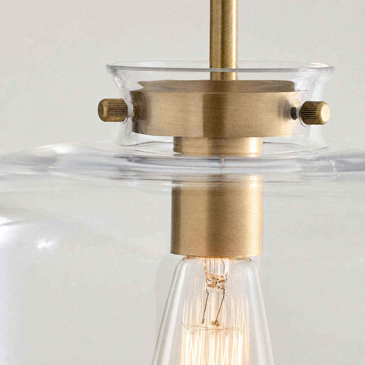 Sterling Minimalist Glass Pendant Collection - Vintage Brass Lighting Design