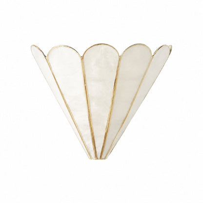 Lumica Capiz Facetten-Wandleuchte – Wandleuchte aus Messing und Eisen in Gold-Finish