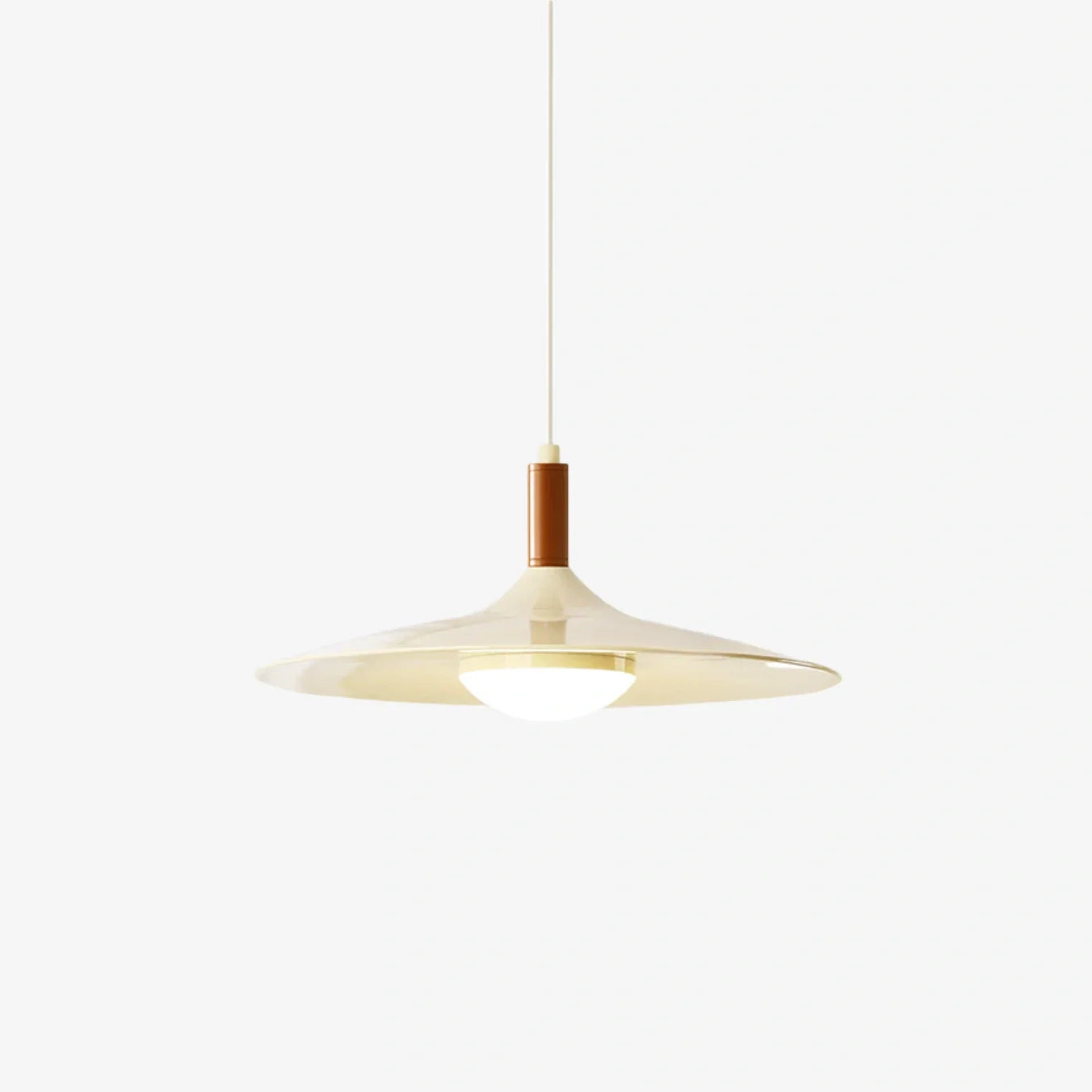 Cream Saucer Pendant Light