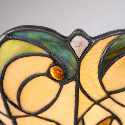 TF Jamelia Art Nouveau Wandleuchte mit abgeschrägtem Glasschirm – Metall-Glas-Leuchte für Flur oder Schlafzimmer