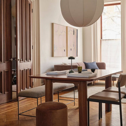 Alvian Pendant Light - Linen Shade with Adjustable Height for Cozy Dining