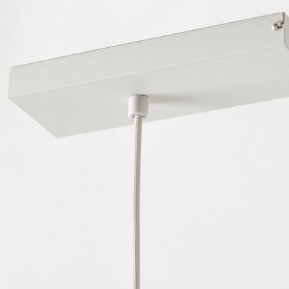 Velura Linear Pendant Light - Natural Linen Shade for Warm Ambiance