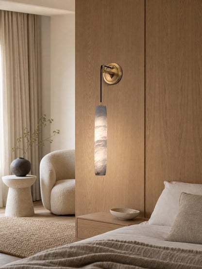 Alabaster Flute Wall Lamp