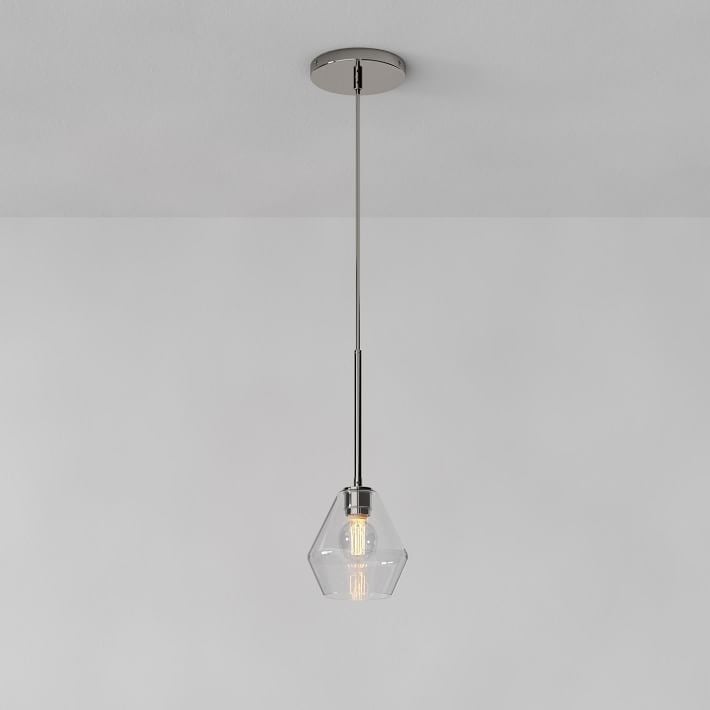 Merin Transparent Glass Sculpture Geometric Chandelier