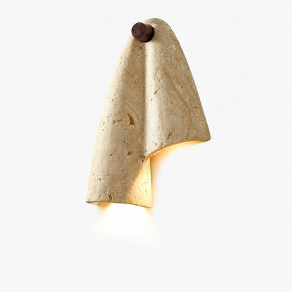 Travertine Wall Lamp – Minimalist Stone Sconce Decorative Lighting for Living Room