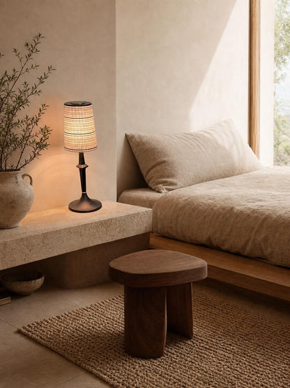 Devon Black Table Lamp (Built-in Battery)