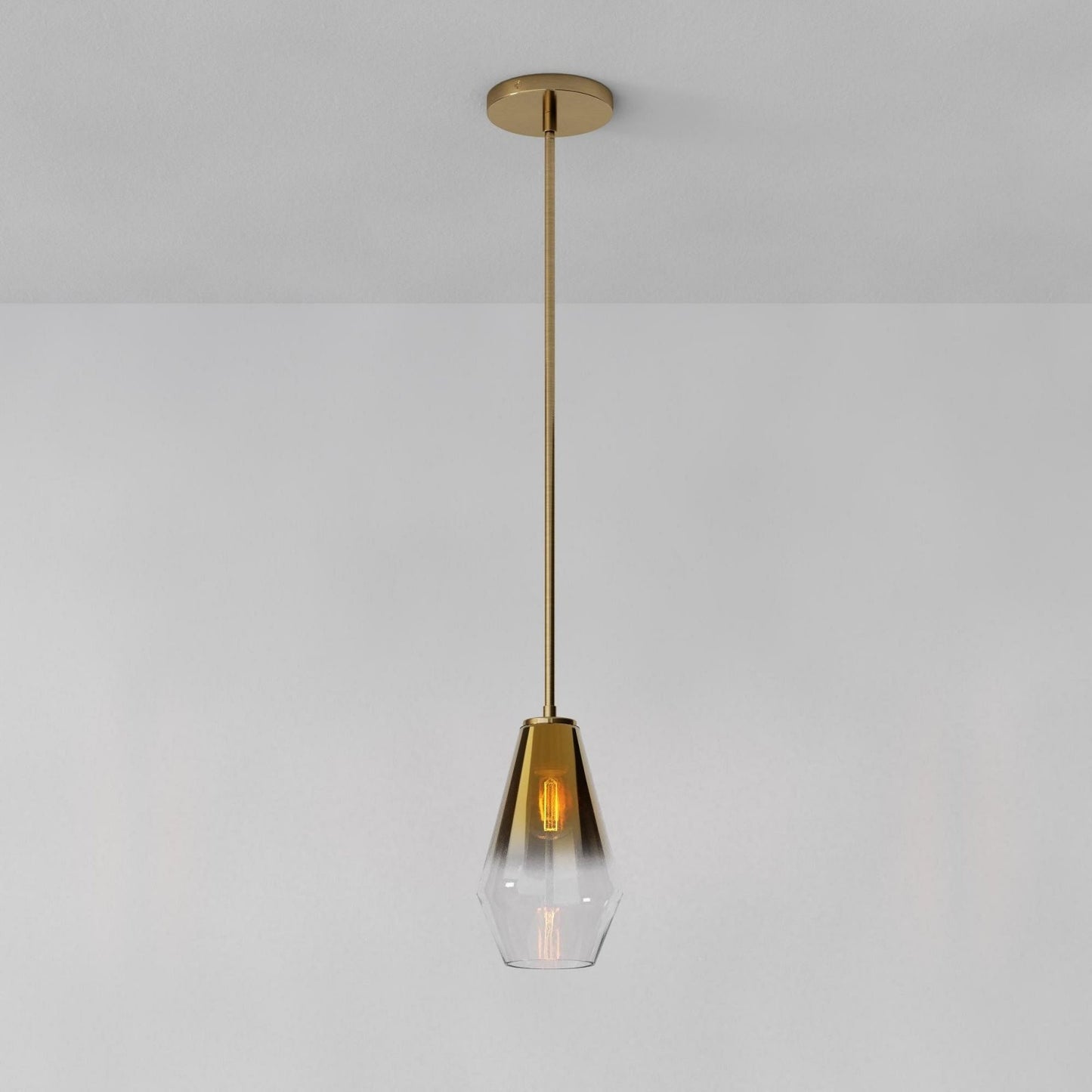 Merin Transparent Glass Sculpture Geometric Chandelier