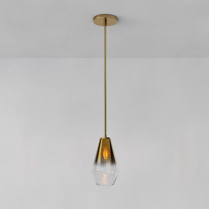Merin Transparent Glass Sculpture Geometric Chandelier
