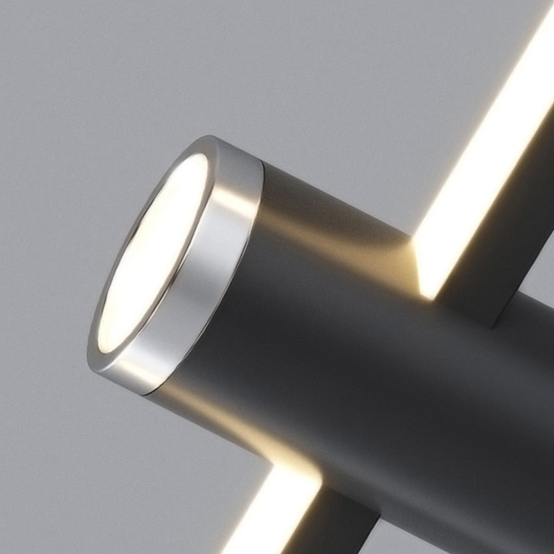 Minimalist Metal Rod Chandelier - Modern Lighting for Any Room