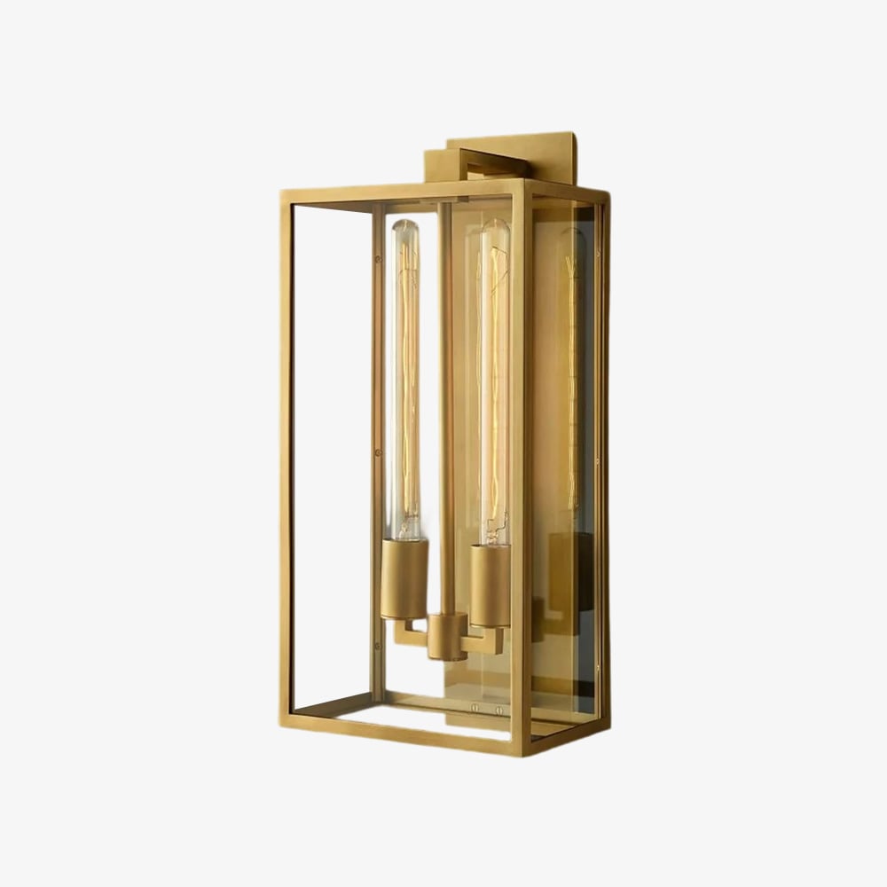 Klassische Beckman Vintage Wandleuchte - Lineares Design aus Stahl und Glas