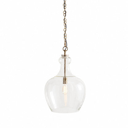 Lawson Glas-Pendelleuchte – Recyceltes und Milchglas mit Bronze-Akzent