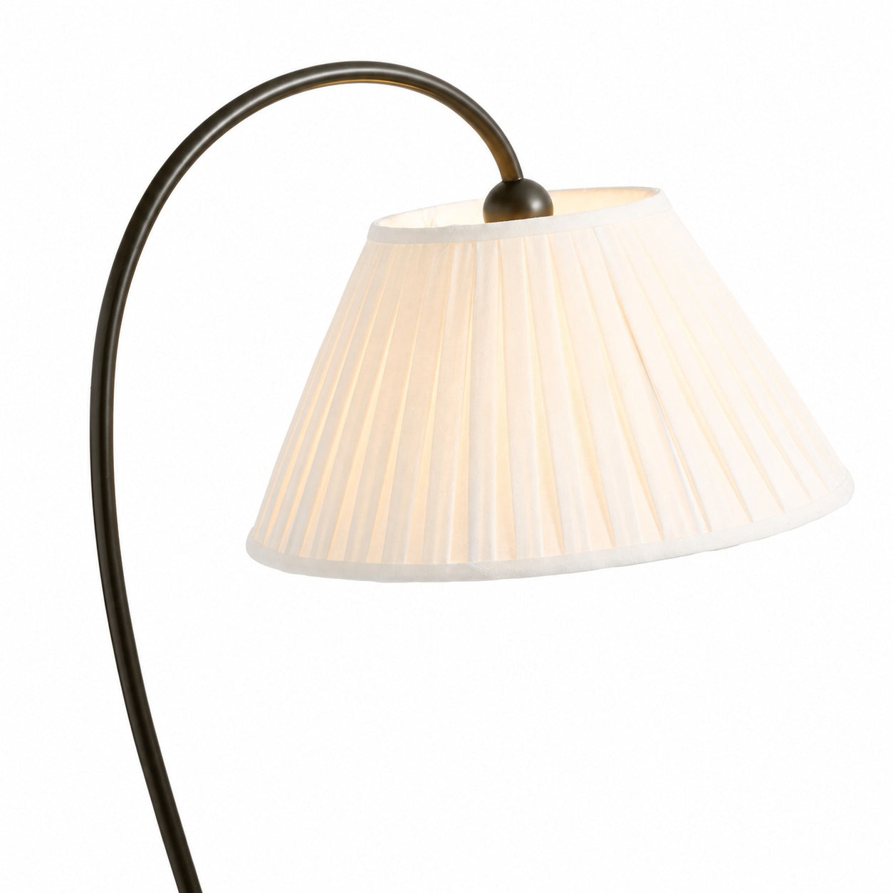 Luvora Moderne Farmhouse - Stehlampe mit strukturiertem Leinen - Plissee für gemütliche Lichtzonen