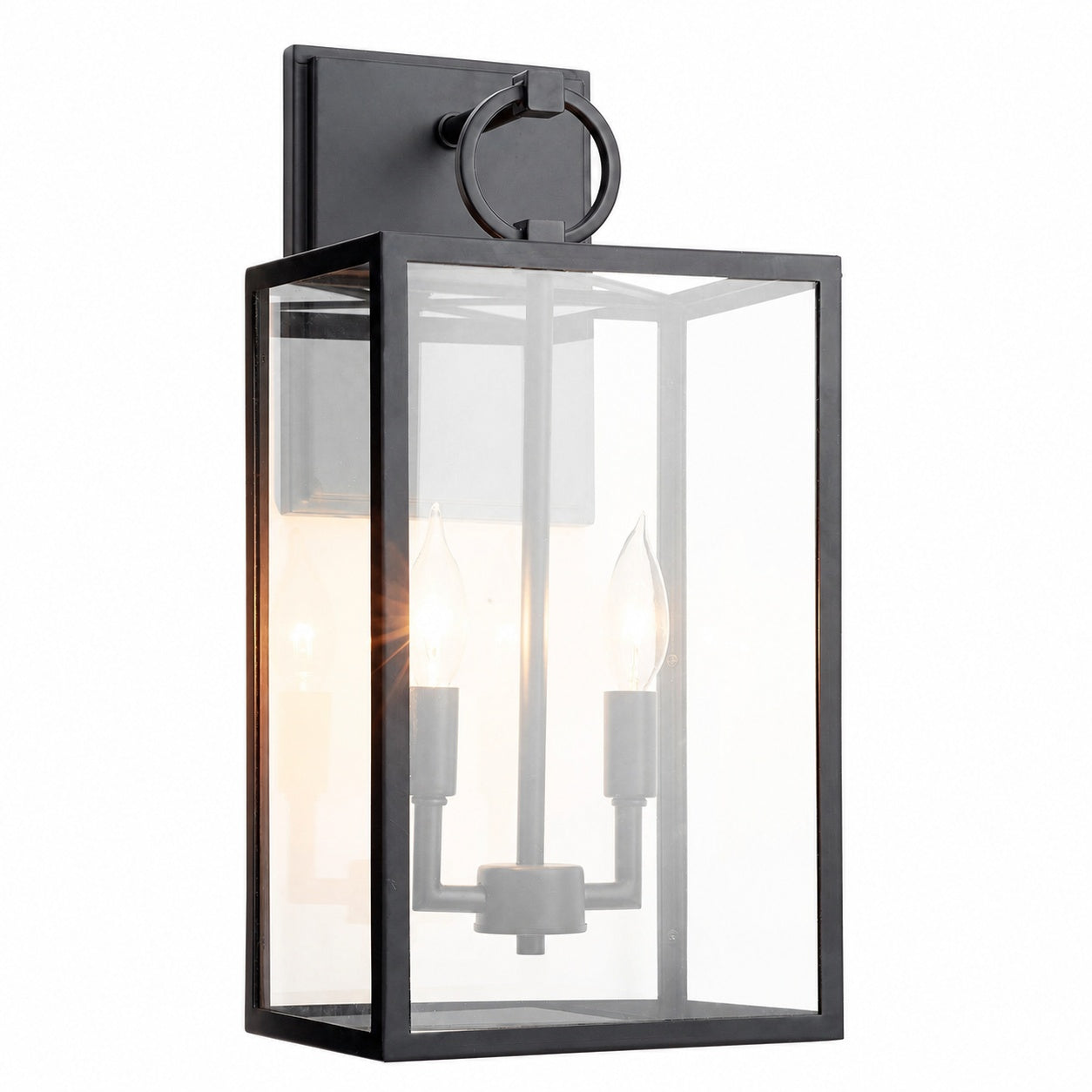 Ferrix Industrielle Wandlampe - Eisen und Glas für Garten & Terrasse