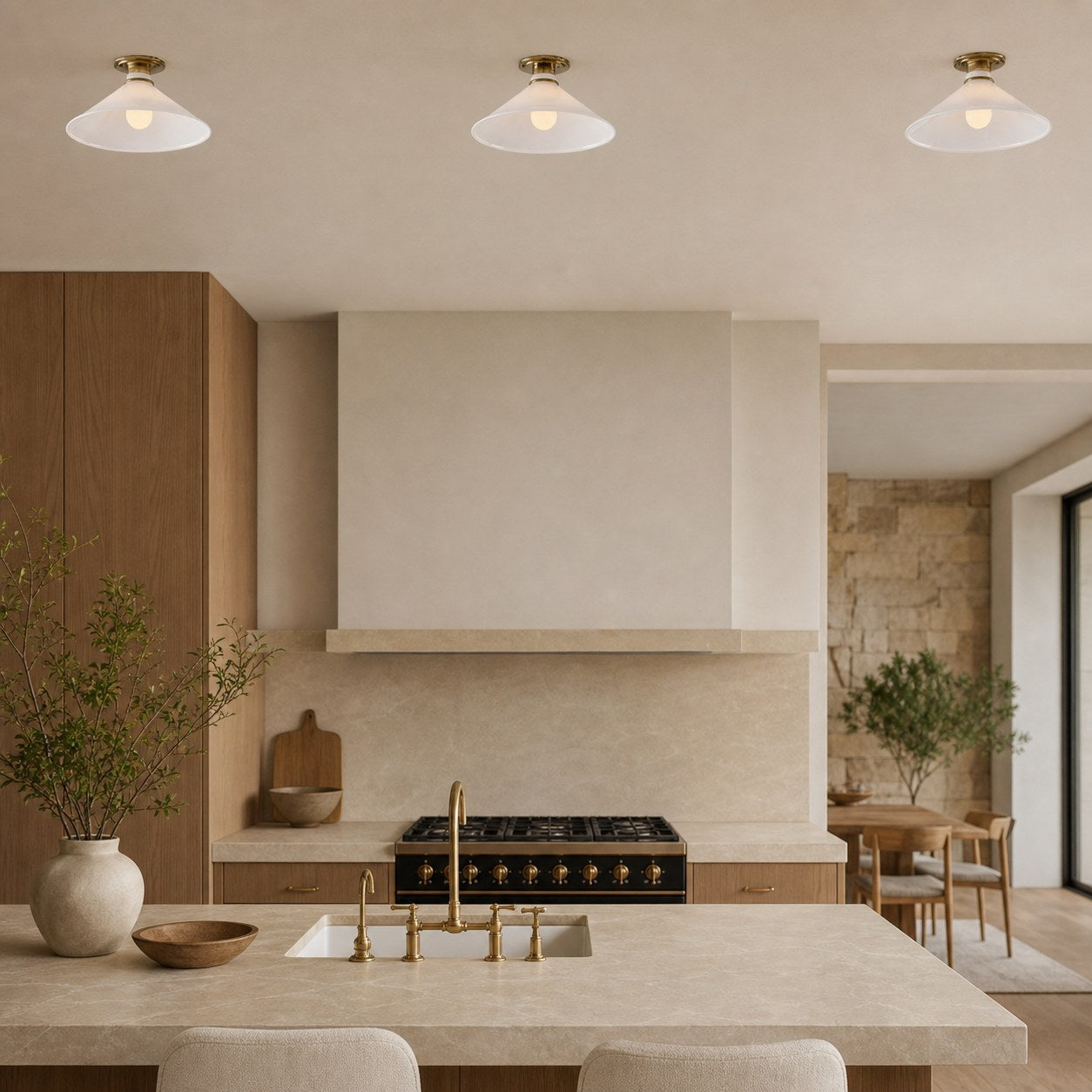 Aurenza Flush Mount – Farmhouse Ceiling Light with Simple Elegant Design