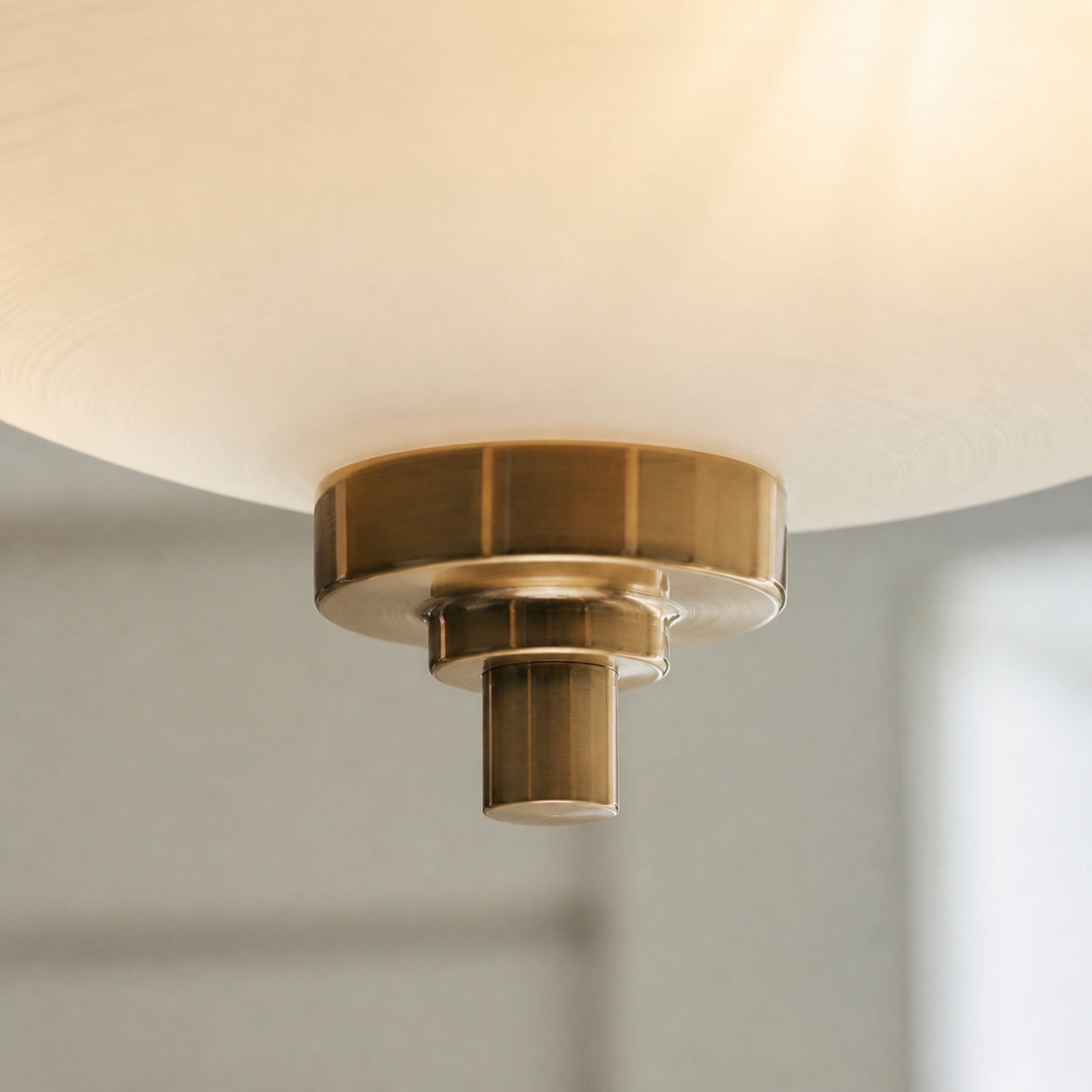 Lunetal Timeless Three-Arm Structure Semi Flush Chandelier – Vintage Pendant Light for Bedroom or Entry