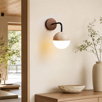 Tia Travertine Wall Lamp