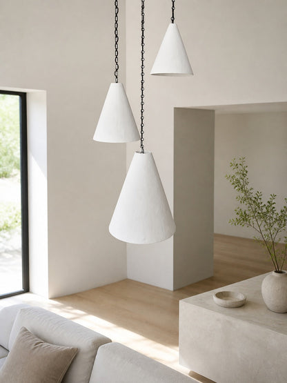 White Plaster Pendant Lamp