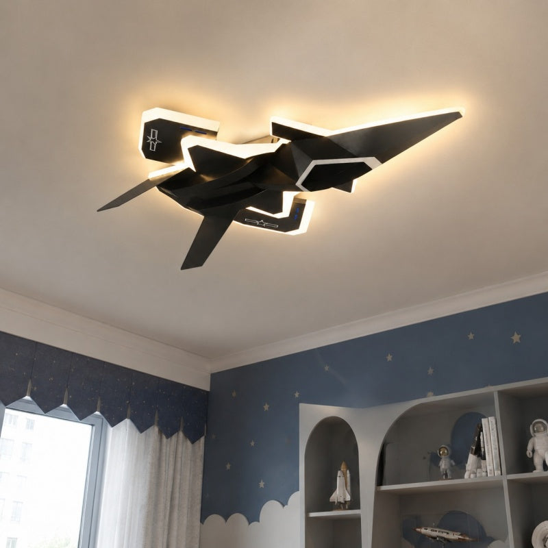 Jet fighter LED ceiling light room scene