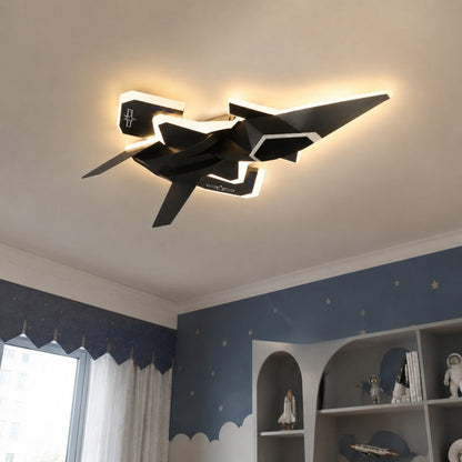 Jet fighter LED ceiling light room scene