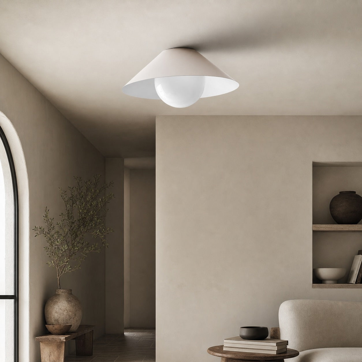 Brivana Semi Flush Deckenleuchte – Minimalistisches Design für Schlafzimmer & Wohnzimmer