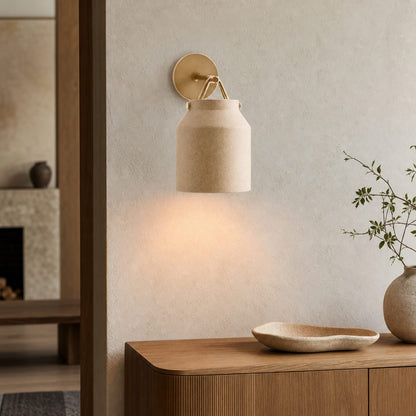 Hanton Moderne, minimalistische Wandleuchte aus Messing und Glas – feuchtigkeitsbeständig für Badezimmer