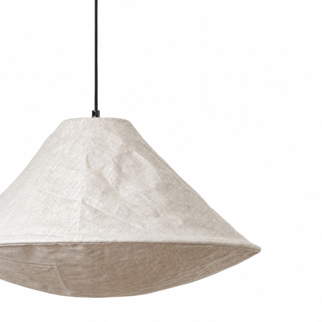 Zalen Collapsible Fabric Shade - Handcrafted Woven Pendant Light for Dining Room and Entryway Ambiance