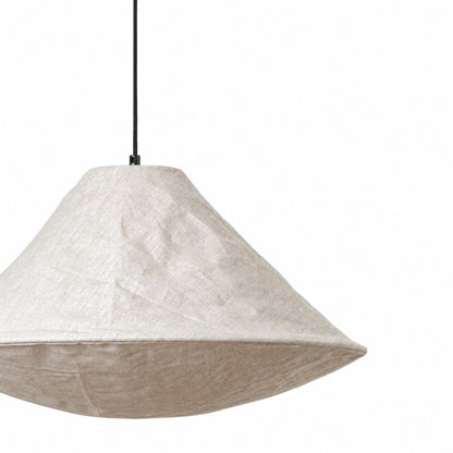 Zalen Collapsible Fabric Shade - Handcrafted Woven Pendant Light for Dining Room and Entryway Ambiance