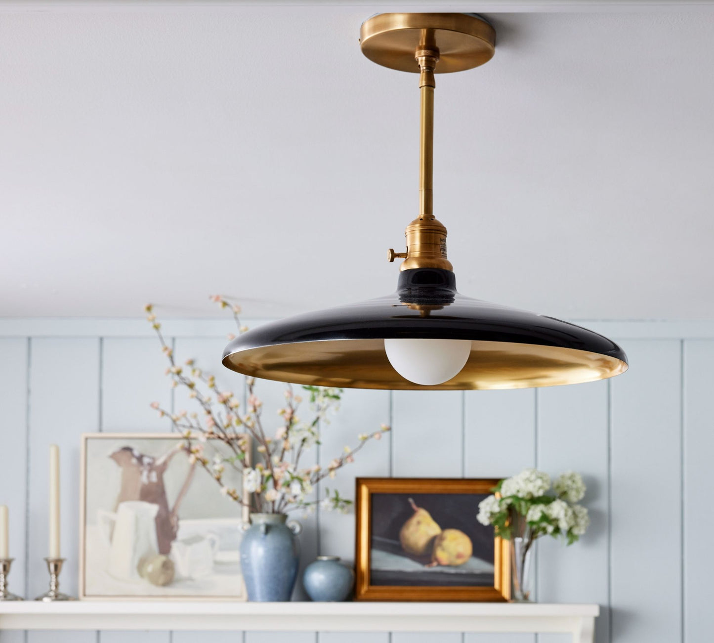 Forvara Metal Pole Pendant Light - Farmhouse Style Adjustable Island Lighting