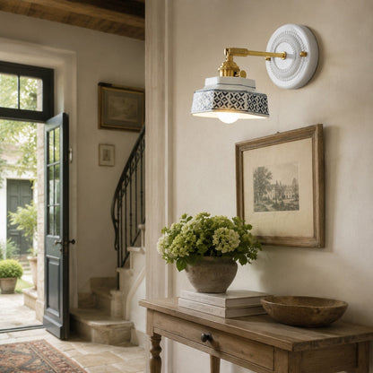 Ceramic wall lamp room scene
