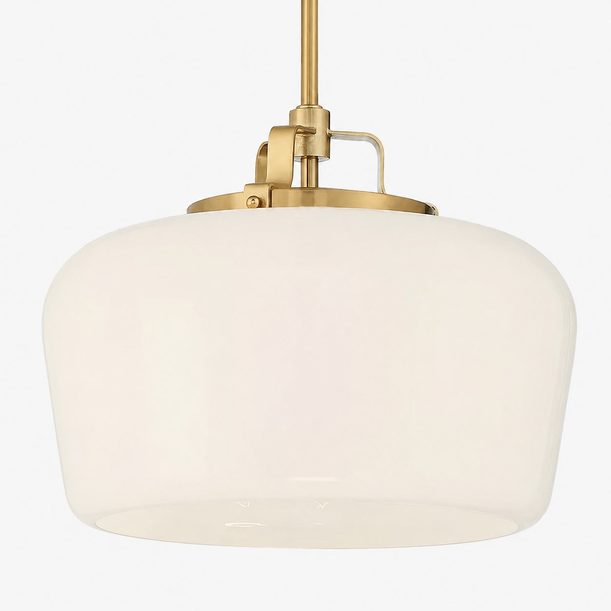 Lirra Opal Glass Pendant Light - Modern Adjustable Metal Drop for Kitchen and Dining