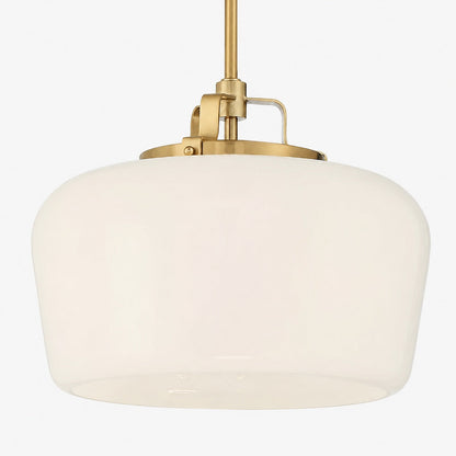 Lirra Opal Glass Pendant Light - Modern Adjustable Metal Drop for Kitchen and Dining