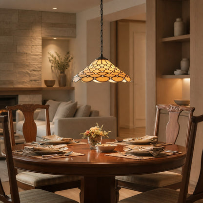 TF Pearl Pendelleuchte – Mit Glasschirm und verstellbarer Länge für Esszimmer und Küchen