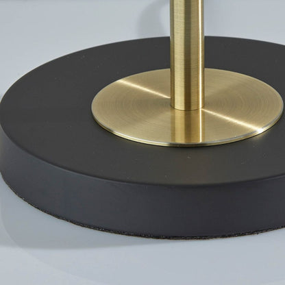 Pelviona Ribbed Glass Table Lamp - Brass & Black Metal Base - Must-Have for Home Styling