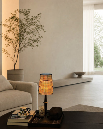 Devon Black Table Lamp (Built-in Battery)