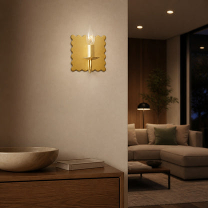 Modo Decorative Wall Light – Modern Wavy Metal Wall Sconce for Bedrooms and Hallways