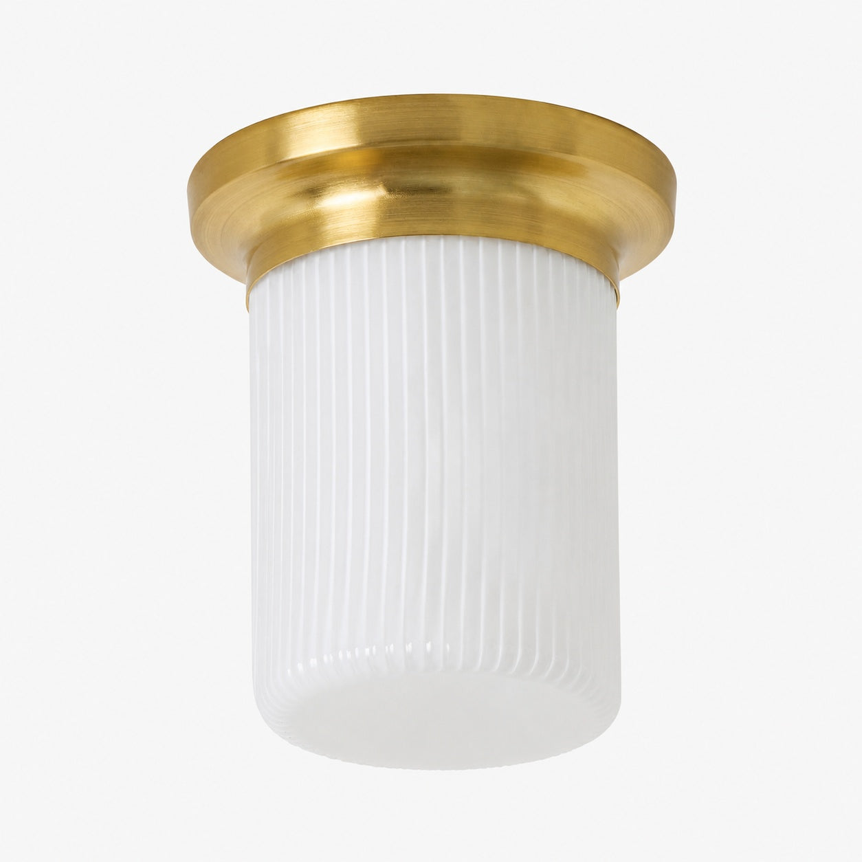 Rivora Flöte Glas Unterputz – Gerippte, langlebige Deckenleuchte