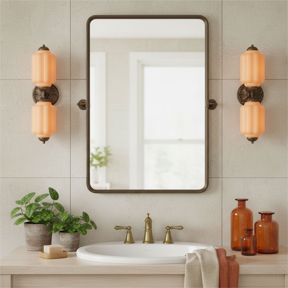 Eloise Glass Wall Sconce - Vintage Milk Glass Vanity Sconce