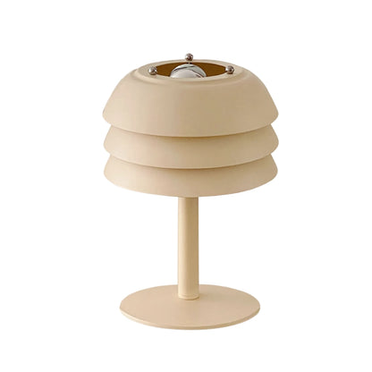 Minimalistische 3 Stöckige Creme Pilz Bettseite Tischlampe