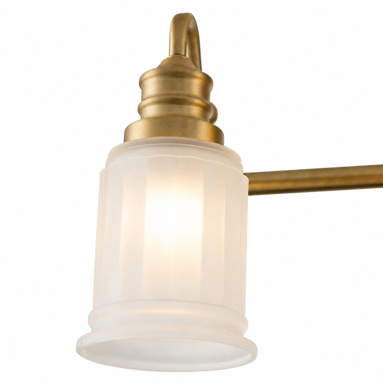 Lirra Bathroom Metal Wall Lamp with Glass Shade - Damp Rated Wall Sconce
