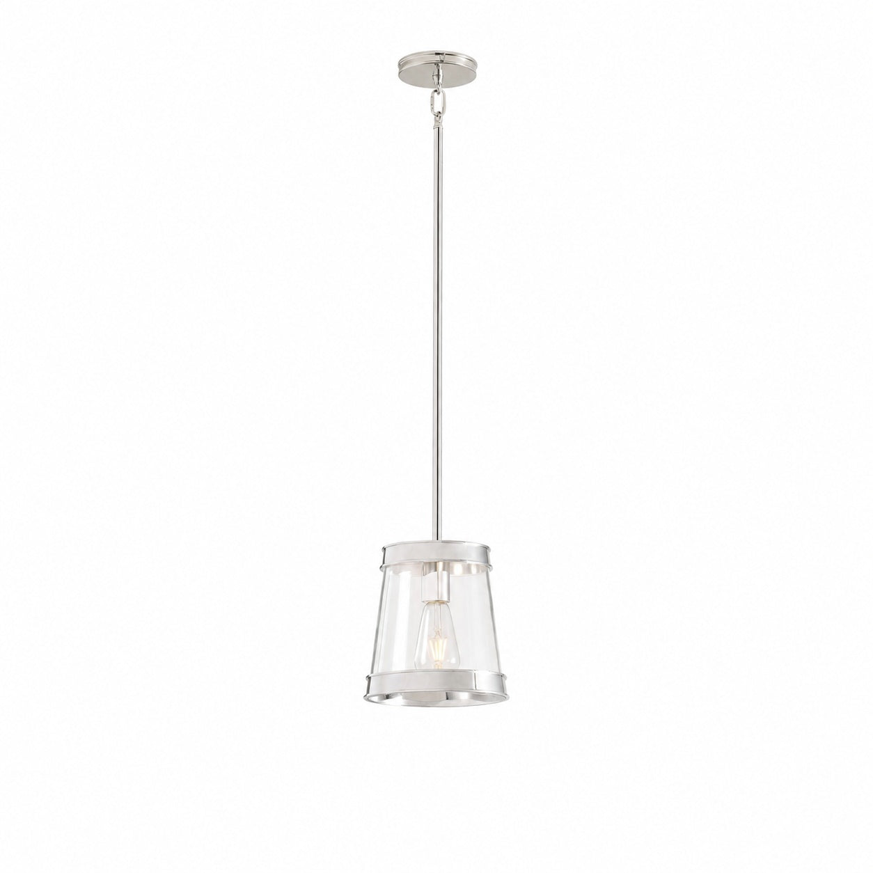 Driscoll Glas Trommel Pendelleuchte - Moderne Messing Hängelampe