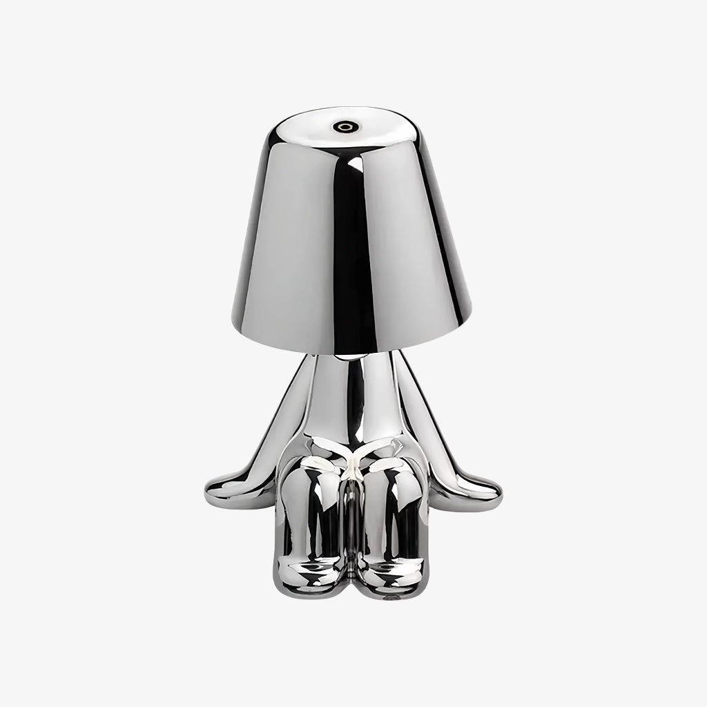 Aurabrova Rechargeable Human Figure Table Lamp – Modern Aluminium Lamp for Living Room