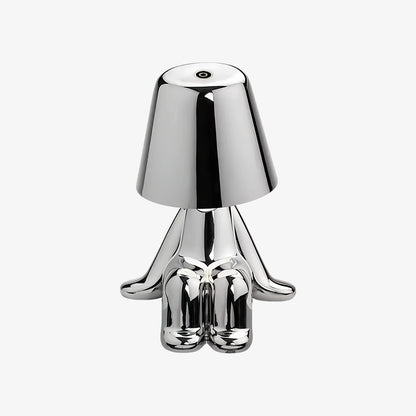 Aurabrova Rechargeable Human Figure Table Lamp – Modern Aluminium Lamp for Living Room