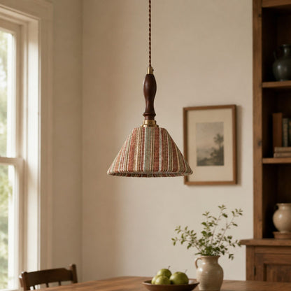 Wabi-Sabi Fabric Pendant Light