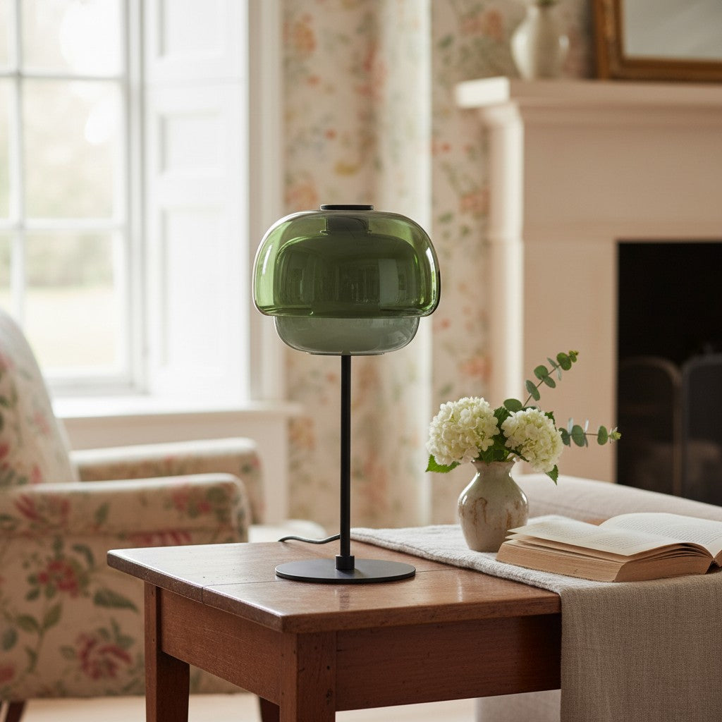 Clinco Sculptural Double-Layer Glass Table Lamp – Modern Style – Living Room Accent