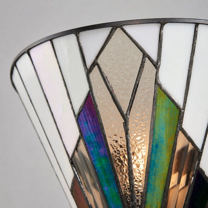 TiffStar Wandleuchte – Vintage-Buntglas für Flur und Schlafzimmer